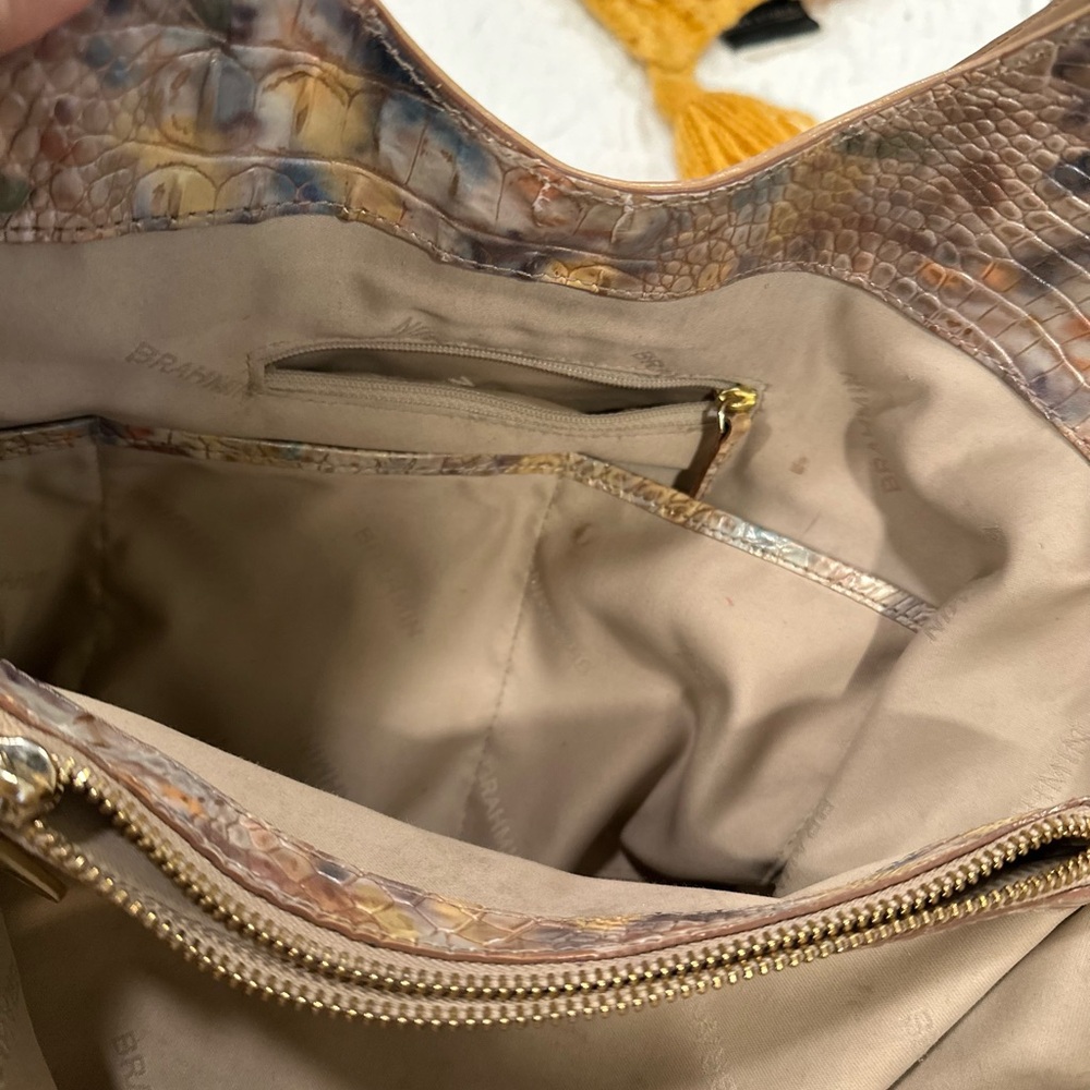 Brahmin Multicolor Crocodile-Embossed Shoulder Bag - Picture 4 of 7
